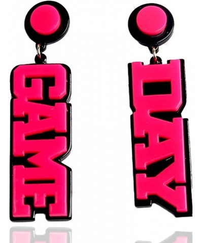 Game Day Earrings For Women, Acrylic Football/Rugby/Baseball/Basketball/Volleyball Team Sports Spirits Cheer Fan Gifts Access...