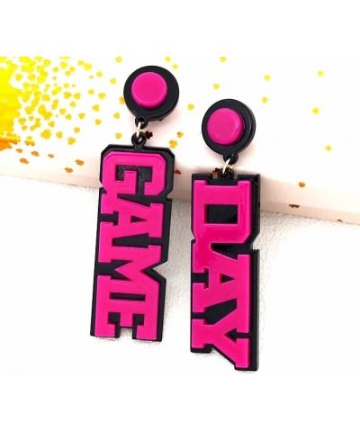 Game Day Earrings For Women, Acrylic Football/Rugby/Baseball/Basketball/Volleyball Team Sports Spirits Cheer Fan Gifts Access...