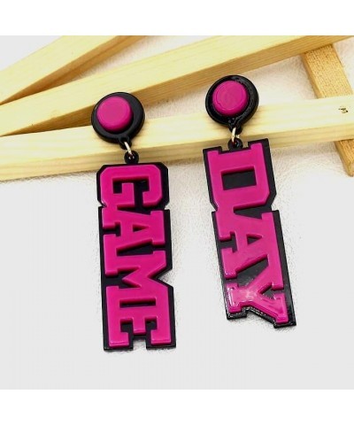 Game Day Earrings For Women, Acrylic Football/Rugby/Baseball/Basketball/Volleyball Team Sports Spirits Cheer Fan Gifts Access...