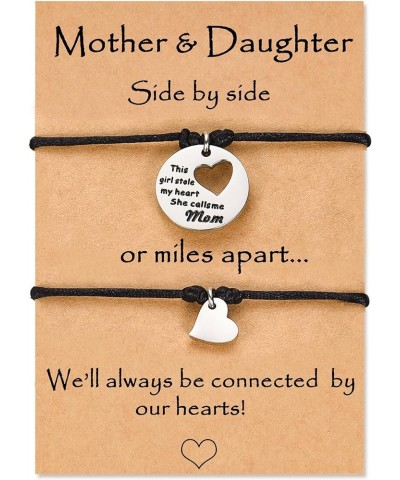 Mothers Day Gifts for Mom Daughter, Mother Daughter Bracelets Mommy and Me Heart Matching Bracelets Daughter Gift from Mom Wo...