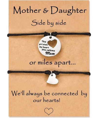 Mothers Day Gifts for Mom Daughter, Mother Daughter Bracelets Mommy and Me Heart Matching Bracelets Daughter Gift from Mom Wo...