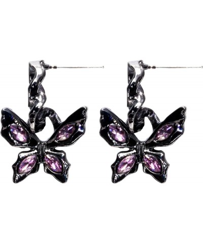 Butterfly Earrings Sweet Cool Style Dark Butterfly Drop & Dangle Earrings for Women and Girls Fashion Jewelry Gifts Butterfly...