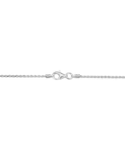 Sterling Silver Diamond-Cut Rope Chain Necklace Bracelet Anklet For Women and Men (1.1 mm, 1.3 mm, 1.7 mm or 2.3 mm) 20 inch ...