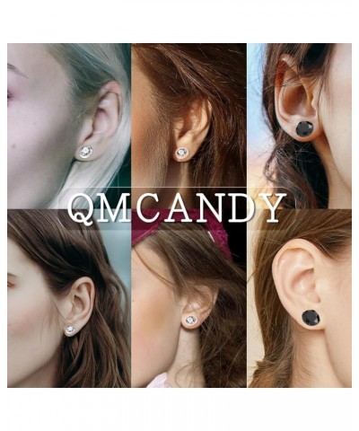 6pcs Stainless Steel Ear Tunnels Cubic Zirconia Gem Tunnels Piercing Ear Gauge 8g-9/16 inch B, 00g(10mm) $9.17 Body Jewelry