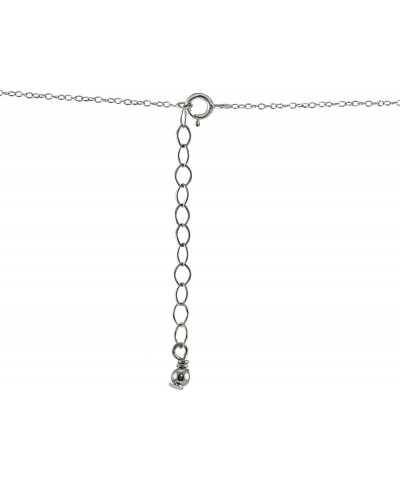 Sterling Silver 6mm Round Bezel-Set Dainty Choker Necklace Made with European Crystals September - Blu $11.75 Necklaces