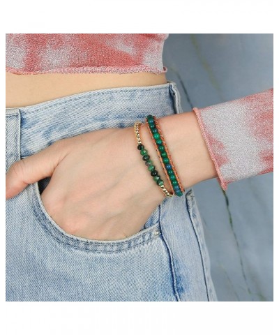 Natural Turquoise Beads Wrap Bracelet New Crystal Strand bracelet for Womens Green 26A $7.65 Bracelets