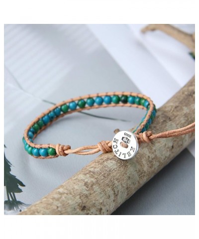 Natural Turquoise Beads Wrap Bracelet New Crystal Strand bracelet for Womens Green 26A $7.65 Bracelets