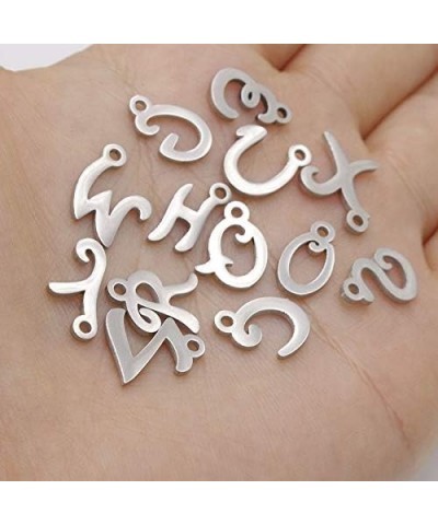 Luxury 26 Letters Stainless Steel Silver Color Necklace Dangle Earrings Women Alfabet Initial Bridal Wedding Jewelry Sets j $...