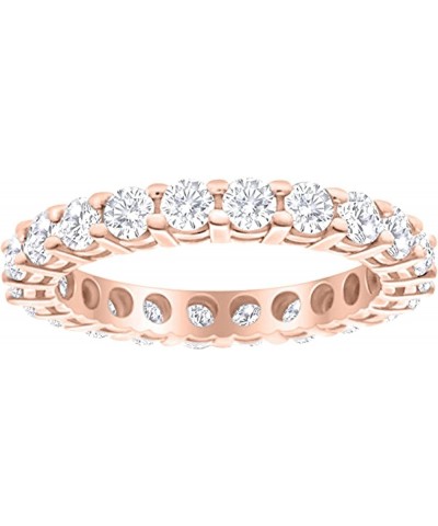 3 Carat (ctw) 14K White Gold Round Diamond Ladies Eternity Wedding Anniversary Stackable Ring Band Value Collection Rose Gold...