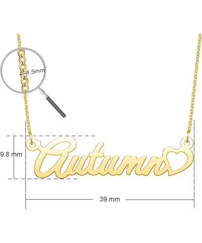 Love Heart Name Necklace Personalized Script Cursive Name Gold Jewelry Birthday Gift for Women Ellie $10.61 Necklaces