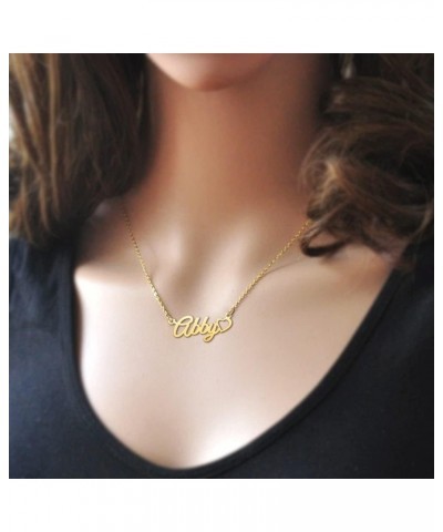 Love Heart Name Necklace Personalized Script Cursive Name Gold Jewelry Birthday Gift for Women Ellie $10.61 Necklaces