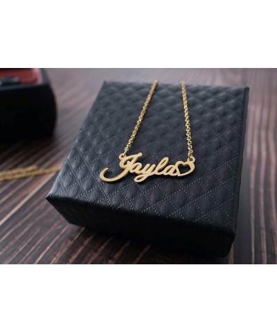 Love Heart Name Necklace Personalized Script Cursive Name Gold Jewelry Birthday Gift for Women Ellie $10.61 Necklaces