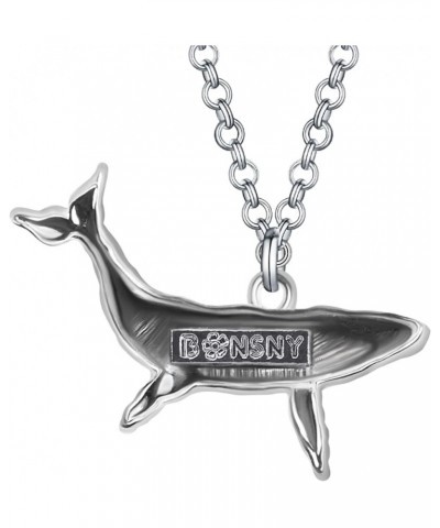 Enamel Alloy Floral Ocean Whale Necklace Pendant Gifts for women Jewelry Charms Nature Fish Animals Purple $9.11 Necklaces