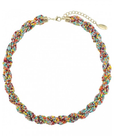 Fashion Seed Beads Statement Collar Necklace for Women (NK-10408) mix2 $8.66 Necklaces