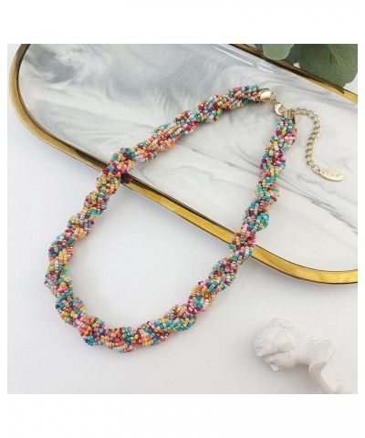 Fashion Seed Beads Statement Collar Necklace for Women (NK-10408) mix2 $8.66 Necklaces