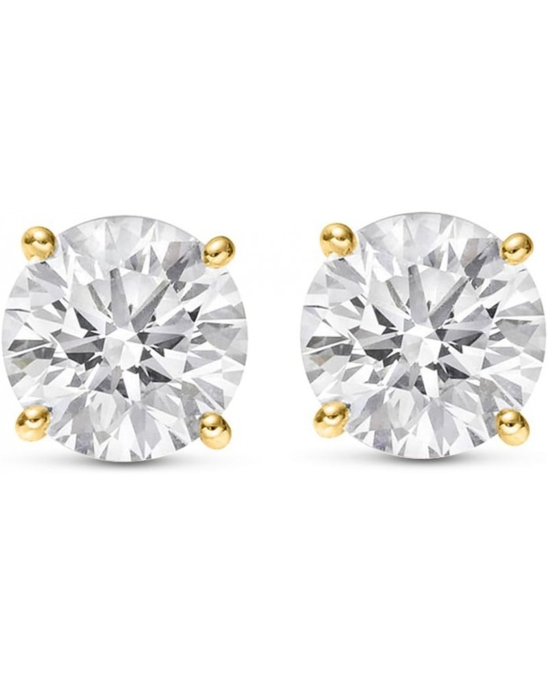 3/4-5 IGI Certified LAB-GROWN Round Cut Diamond Earrings 4 Prong Push Back Value Collection (H-I COLOR, VS1-VS2 CLARITY) Yell...