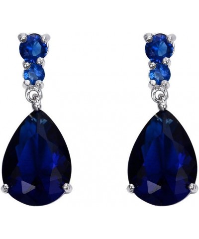 Earrings Drop Shaped Rhinestones Earrings Exquisite Dangle Earrings Party Jewelry Accessories for Women,Purple Blue $3.27 Ear...