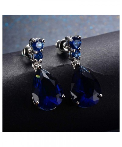 Earrings Drop Shaped Rhinestones Earrings Exquisite Dangle Earrings Party Jewelry Accessories for Women,Purple Blue $3.27 Ear...