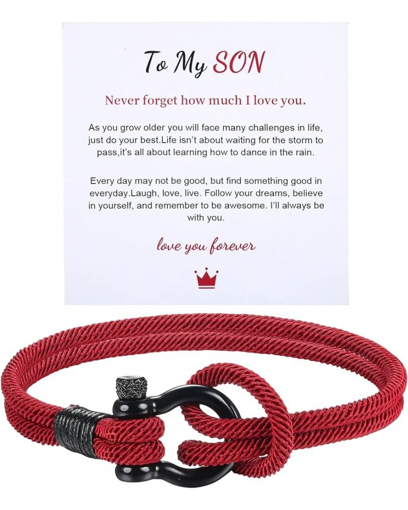 To My Son Bracelet from Mom, Inspirational Son Gifts from Mom And Dad, Birthday Gift Back to School First Day of School Gifts...