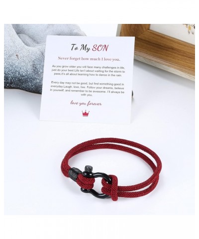 To My Son Bracelet from Mom, Inspirational Son Gifts from Mom And Dad, Birthday Gift Back to School First Day of School Gifts...