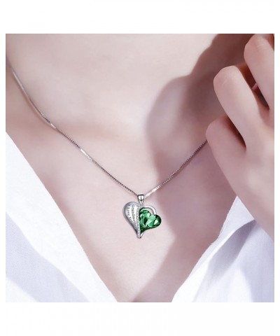 Grandma Granddaughter Necklace Sterling Silver Austrian Heart Crystal Pendant Jewelry Gifts Grandma Necklace $14.00 Necklaces